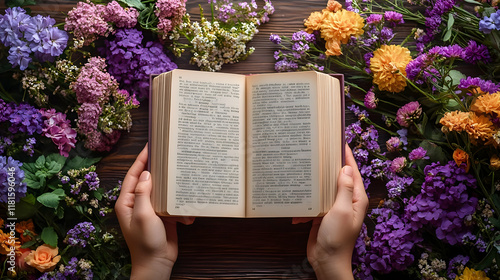 Reading a Book Surrounded b...