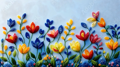 Colorful Floral Embroidery ...