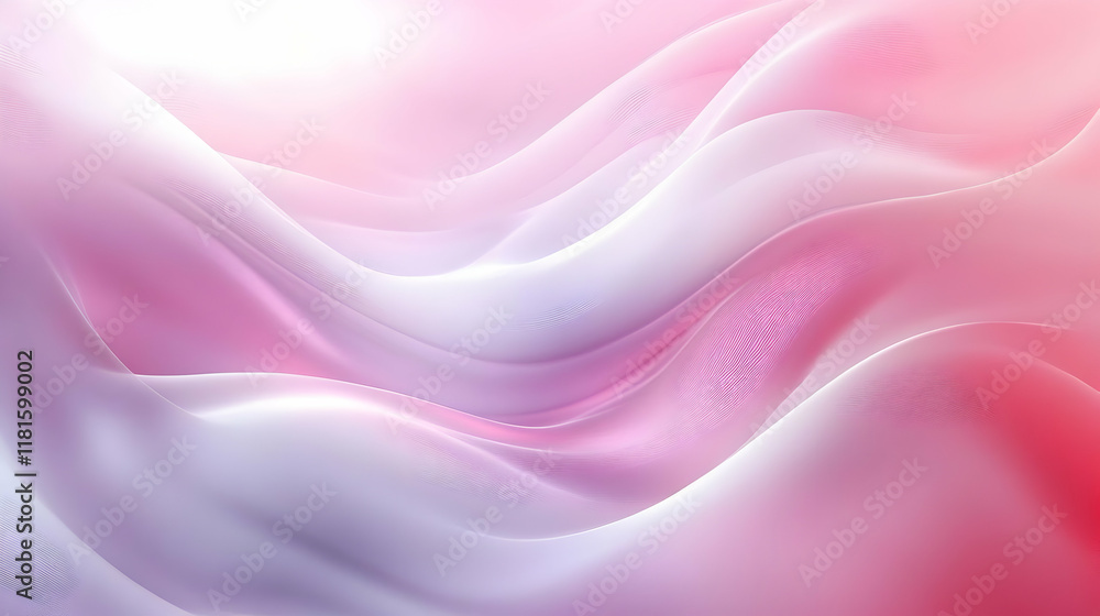Fototapeta premium Abstract Pink and Purple Waves Flow Smoothly and Gracefully