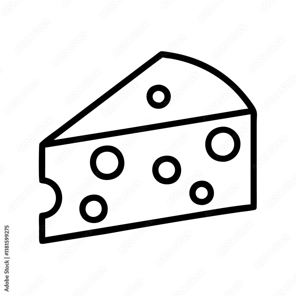 cheese wedge icon, foods line art, foods vector - simple black line art icon of cheese wedge perfect for logos, and foods -themed designs. cheese wedge icon, foods line art, foods vector - simple black line art icon of cheese wedge perfect for logos, and foods -themed designs.