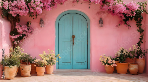 Pink Wall Meets Blue Door: ...
