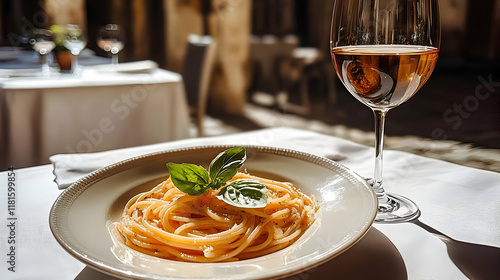 Spaghetti with Basil and Wi...