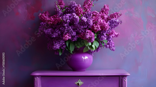 Purple Lilacs Bloom Beautif...