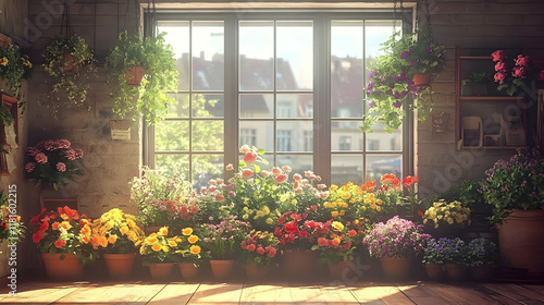 Colorful Flowers Bloom Beau...