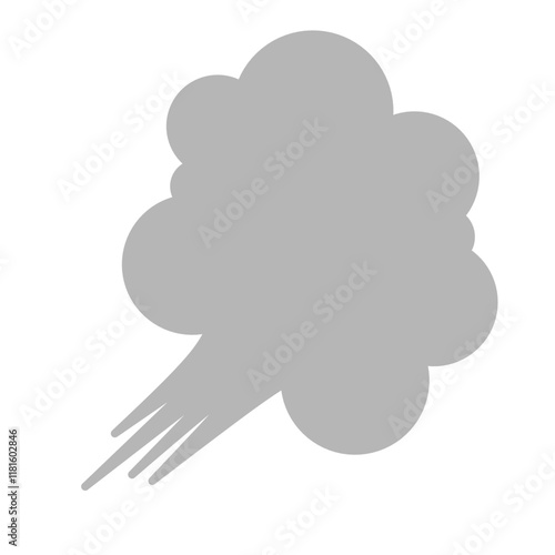 Cartoon Smoke Clouds  Vector White Aroma Or Toxic Steaming Vapor  Dust Steam