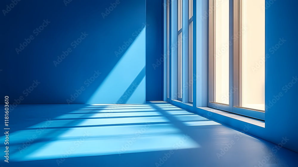 Obraz premium Gradient of blue tones with a minimalist aesthetic
