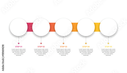 Timeline infographic template design for business data visualization