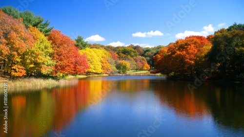 Autumn Reflections Serene Lake and Colorful Trees