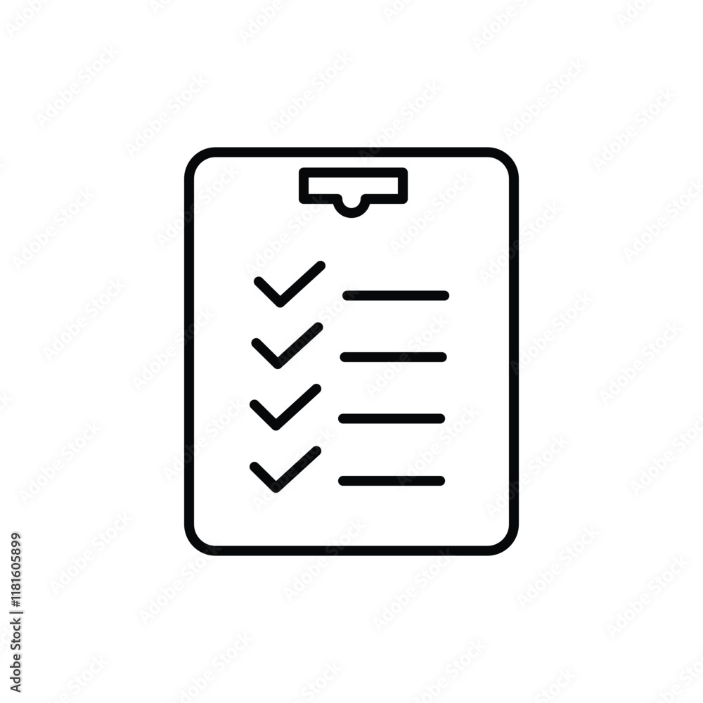 Check List Icon Vector Symbol Design Illustration Check List Icon Vector Symbol Design Illustration