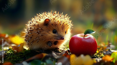 Hedgehog Explores Autumn Fo...