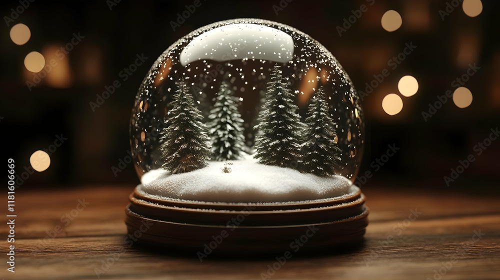 Snow Globe Creates Winter Wonderland Scene Gently, Quietly, Peacefully, Beautifully Snow Globe Creates Winter Wonderland Scene Gently, Quietly, Peacefully, Beautifully