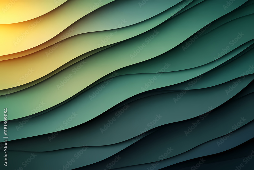 Obraz premium Gradient of green tones with a minimalist aesthetic