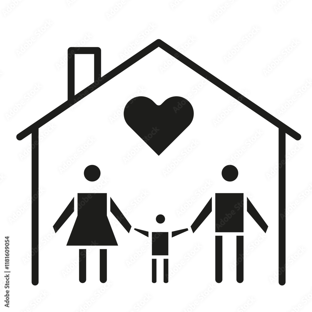 Abstract family. Family dark icon. Set of icons for people with children. Abstract family. Family dark icon. Set of icons for people with children.