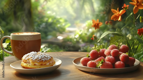 Coffee, Pastry & Strawberri...