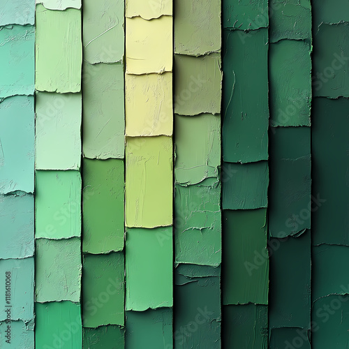Gradient of green tones with a minimalist aesthetic