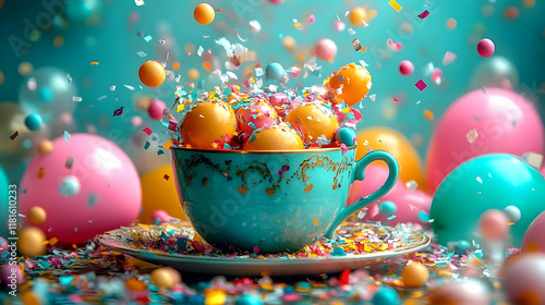 Colorful Confetti Explodes ...