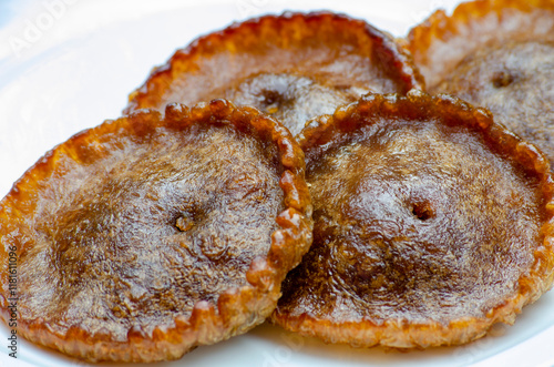 Close up of North Borneo home made traditional kuih penjaram cake. Sabah Malaysia Traditional Dessert photo