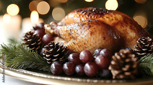 Roasted Turkey Sits Majesti...