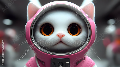 White Cat Astronaut Explore...