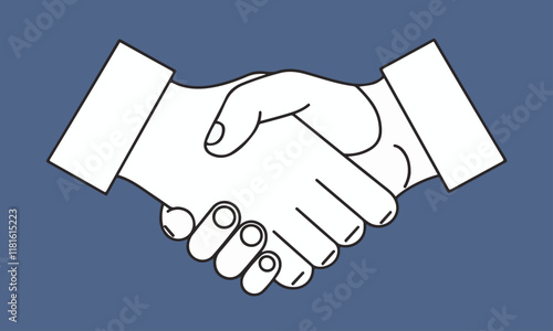 Hand shake vector illustration for business deal and partnership of bonding in business, Shaking hand icon in dealing business partnership sign with hands