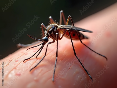 Wallpaper Mural Photo of Dengue fever, a mosquito bites white boy's arm Torontodigital.ca