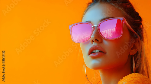 Woman Wears Pink Sunglasses...