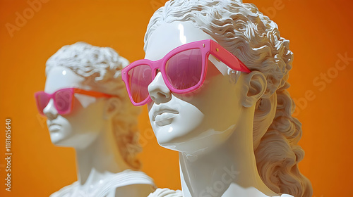 White Sculpture Wears Pink ...