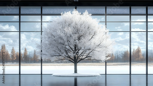 Snowy Tree Illuminates Mode...