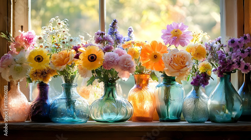 Colorful Flowers Bloom Beau...