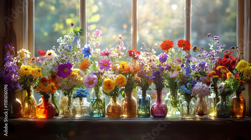 Colorful Flowers Bloom Beau...