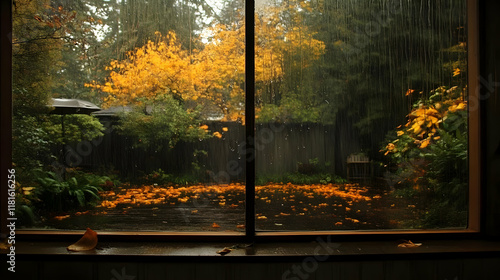 Rain Falls on Autumn Leaves...