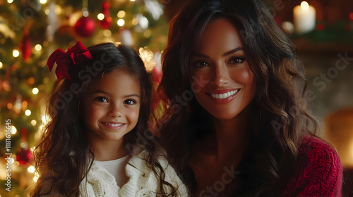Mother and Daughter Smile b...