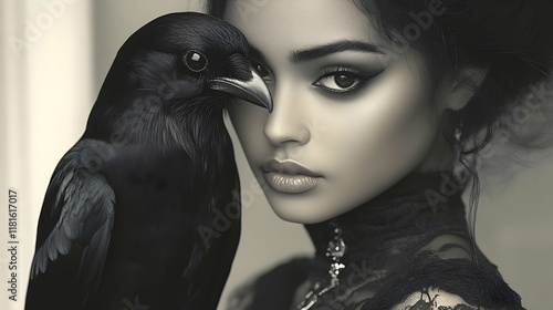 Raven and Woman: A Portrait...