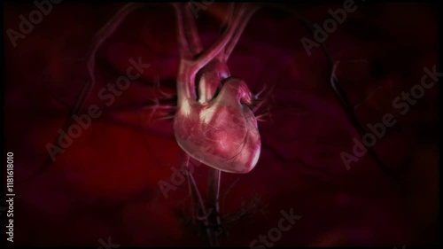 Heart beating fast. Loopable animation with the heartbeat sound. 
