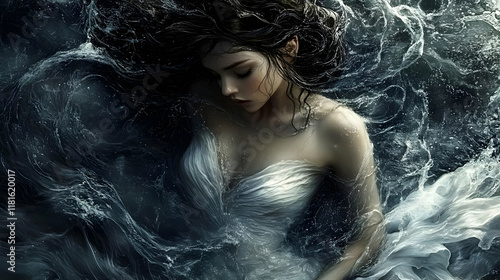 Woman Submerged in Water Fl...