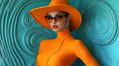 Orange Fashion Meets Teal S...