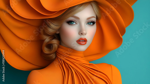 Orange Fashion: Woman Wears...