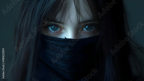 Blue Eyes Girl Shows Myster...