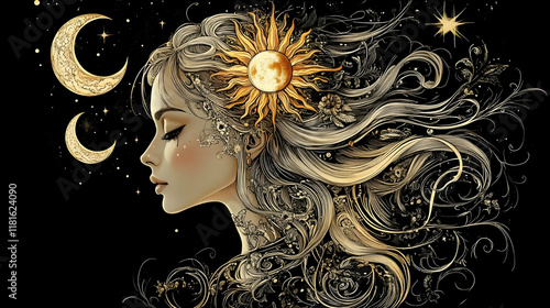 Celestial Woman with Sun an...