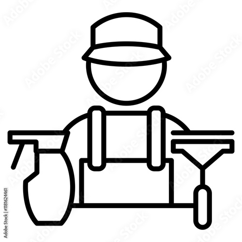 cleaning service single icon
