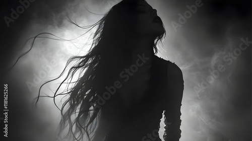 Silhouette Feels Wind in Ha...