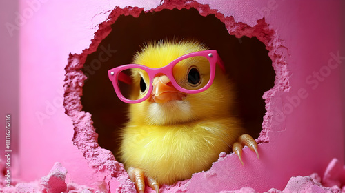 Cute Chick Wears Pink Glass...
