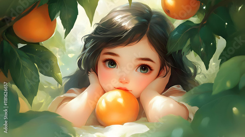 Child Rests with Fruit, Emb...