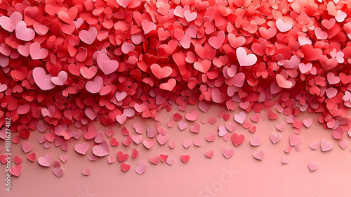 Pink and Red Hearts Fill th...