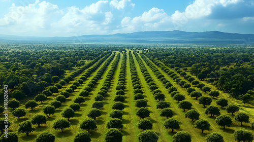 Green Trees Grow in Rows Ac...