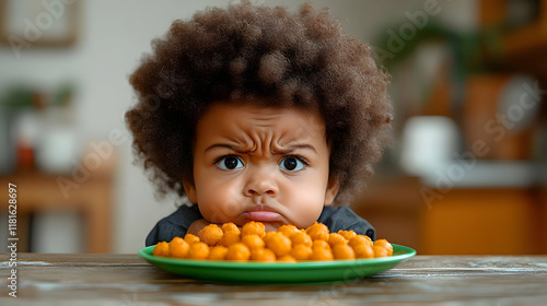 Child Dislikes Food, Frowns...