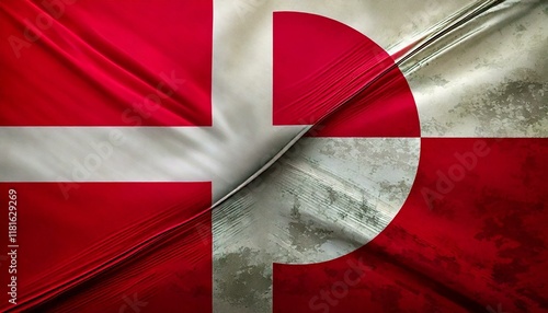 Background showing components of the flags from Denmark and Greenland	