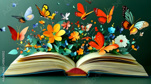 Butterflies and Flowers Eme...