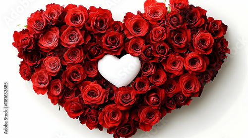 Red Roses Form a Heart: Rom...