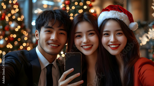 Friends Take Christmas Self...